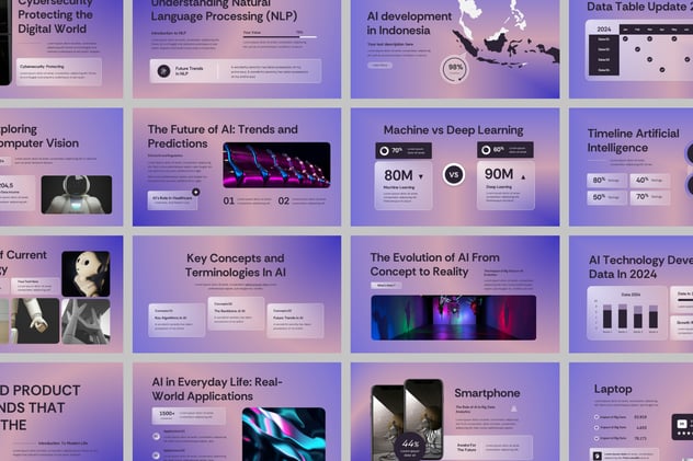 人工智能科技AI PPT模板 - 顶尖PPT