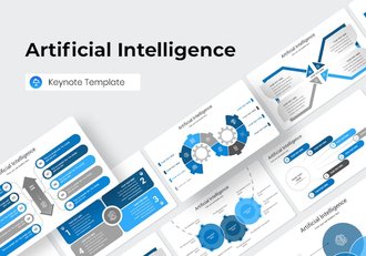 AI 人工智能数据图形分析keynote模板 - 顶尖PPT