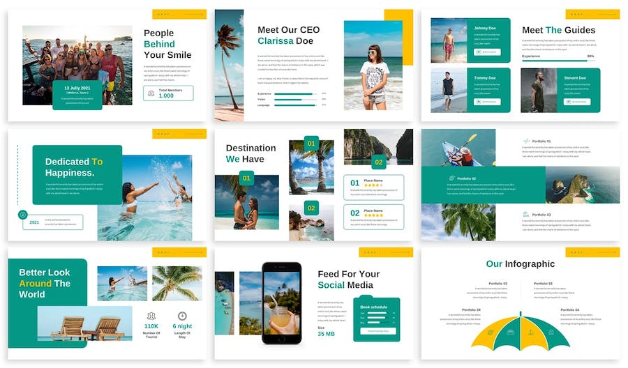 全世界旅游度假市场分析国外keynote模板 - 顶尖PPT