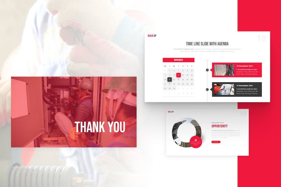 建造施工工程工业行业年度总结keynote模板 - 顶尖PPT