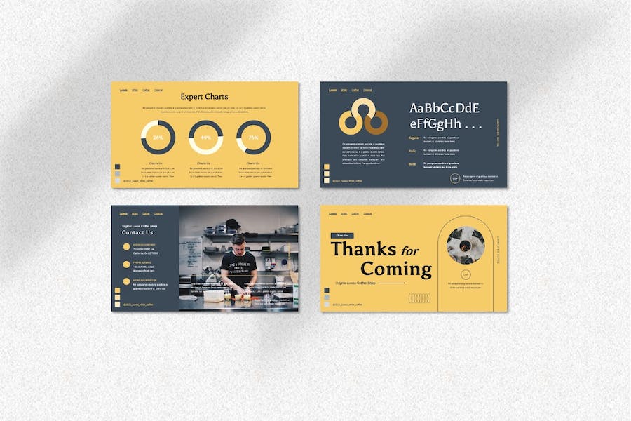 咖啡店项目介绍PPT模板 - 顶尖PPT