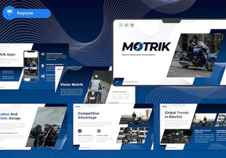 新能源电动摩托车企业介绍产品展示keynote模板 - 顶尖PPT