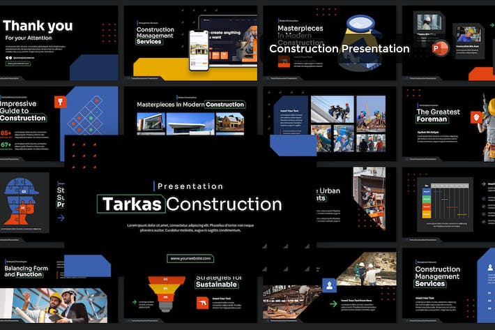 建筑施工项目管理方案PPT模板 - 顶尖PPT