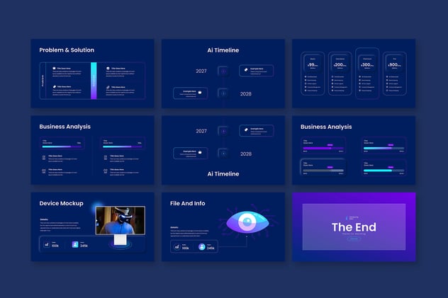 人工智能AI演示PPT模板 - 顶尖PPT