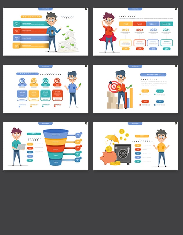 金融理财概念插画图形PPT模板 - 顶尖PPT