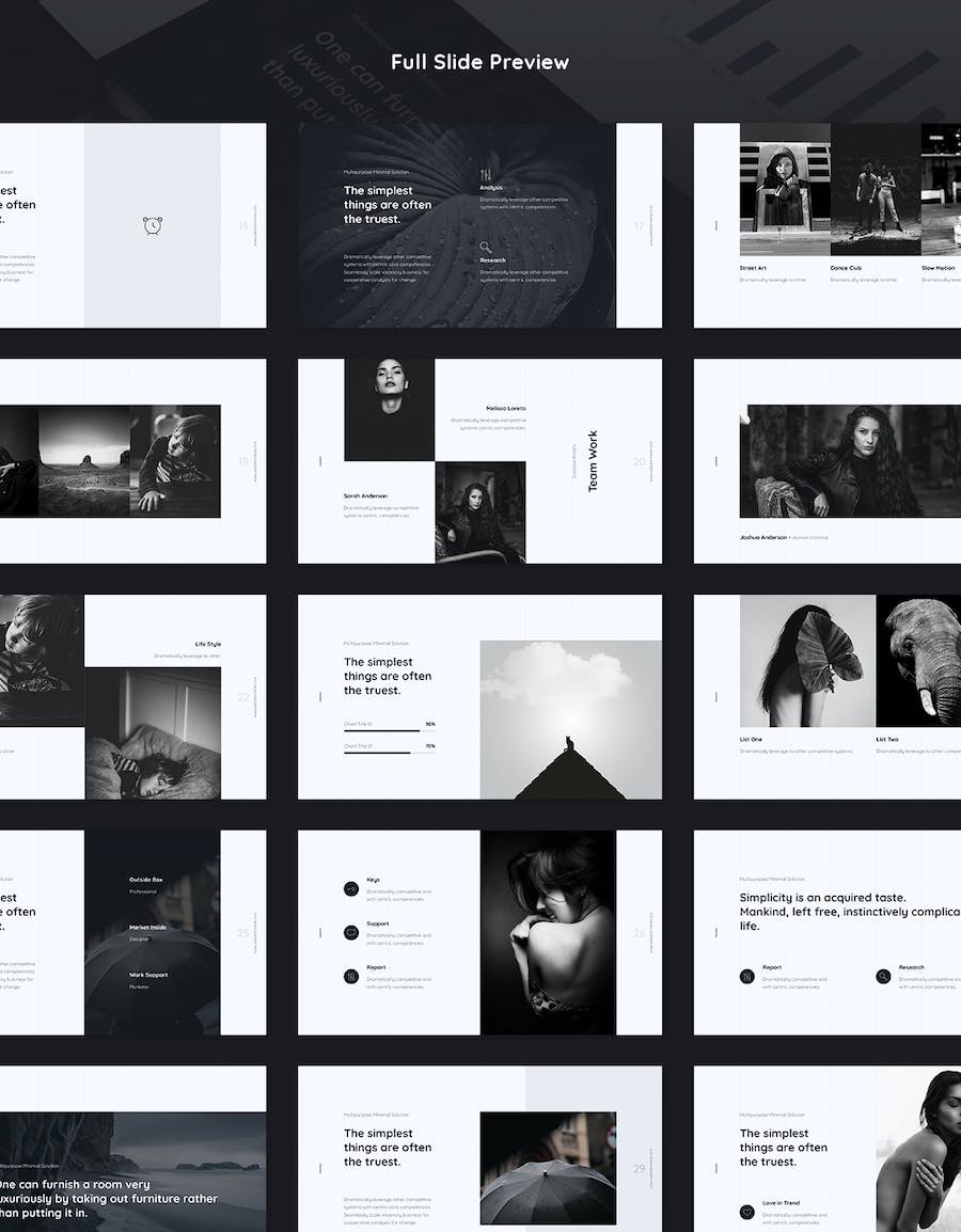 黑色简约风格国外通用keynote模板 - 顶尖PPT