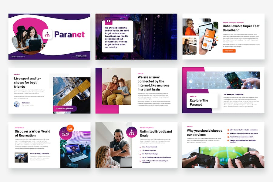 宽带电信网络keynote模板 - 顶尖PPT