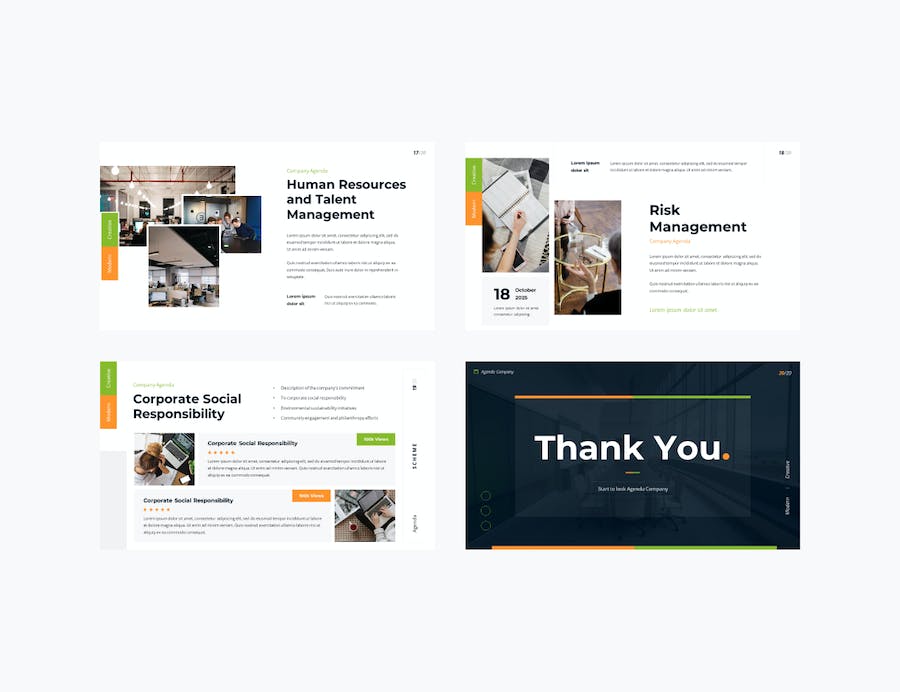 公司计划议程日程安排Keynote模板 - 顶尖PPT