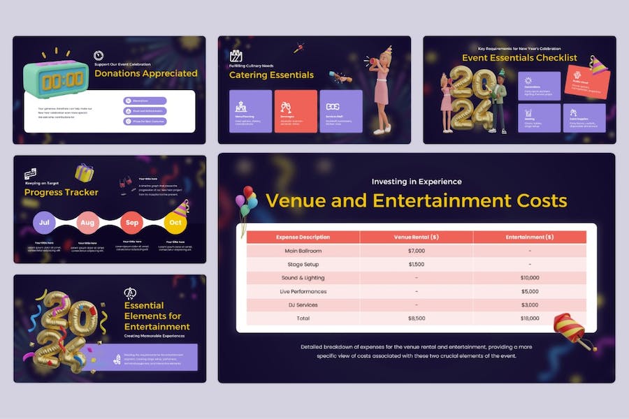 新年活动公司颁奖晚会2024新年keynote模板 - 顶尖PPT