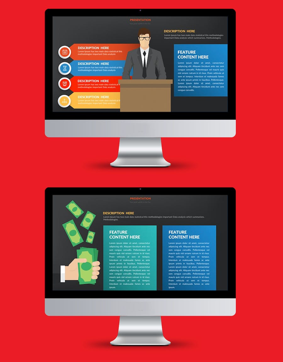 货币储蓄理财财务数据分析信息图表keynote模板 - 顶尖PPT