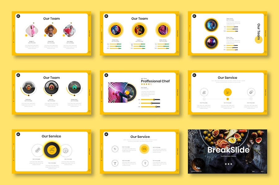 美食餐饮连锁店品牌推广Keynote模板 - 顶尖PPT