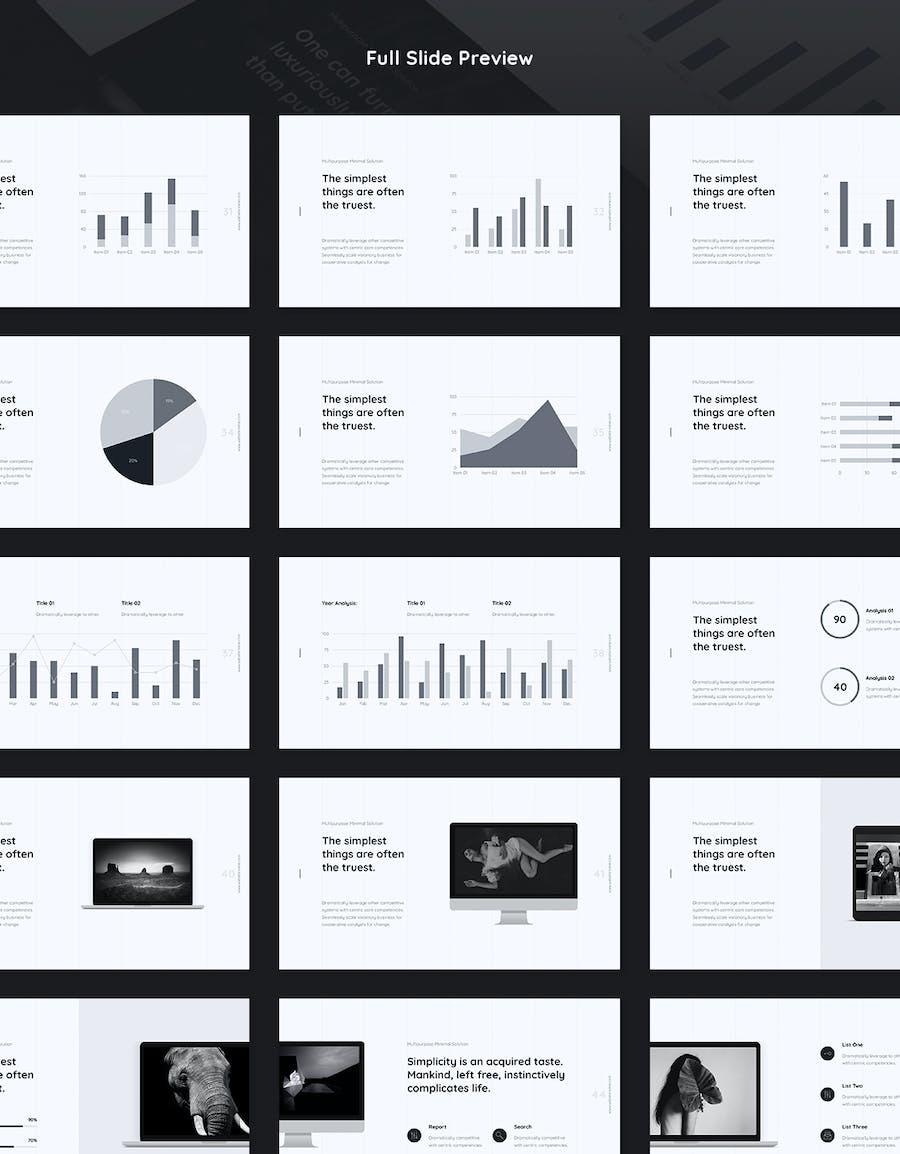 黑色简约风格国外通用keynote模板 - 顶尖PPT