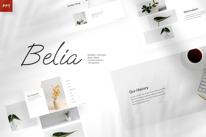 极简主义小清新风格PPT模板 - 顶尖PPT