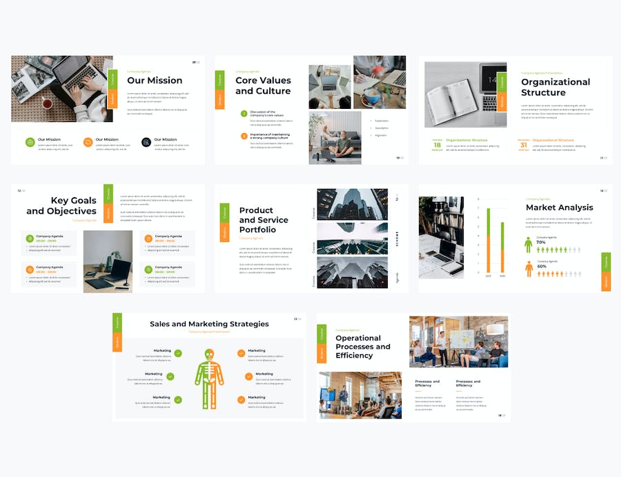 公司计划议程日程安排Keynote模板 - 顶尖PPT