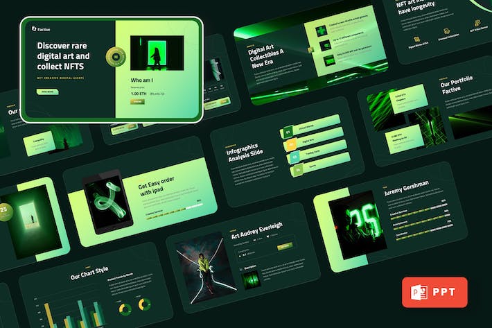 非同质化创意数字货币PPT模板 - 顶尖PPT