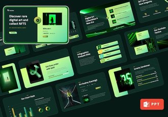 非同质化创意数字货币PPT模板 - 顶尖PPT