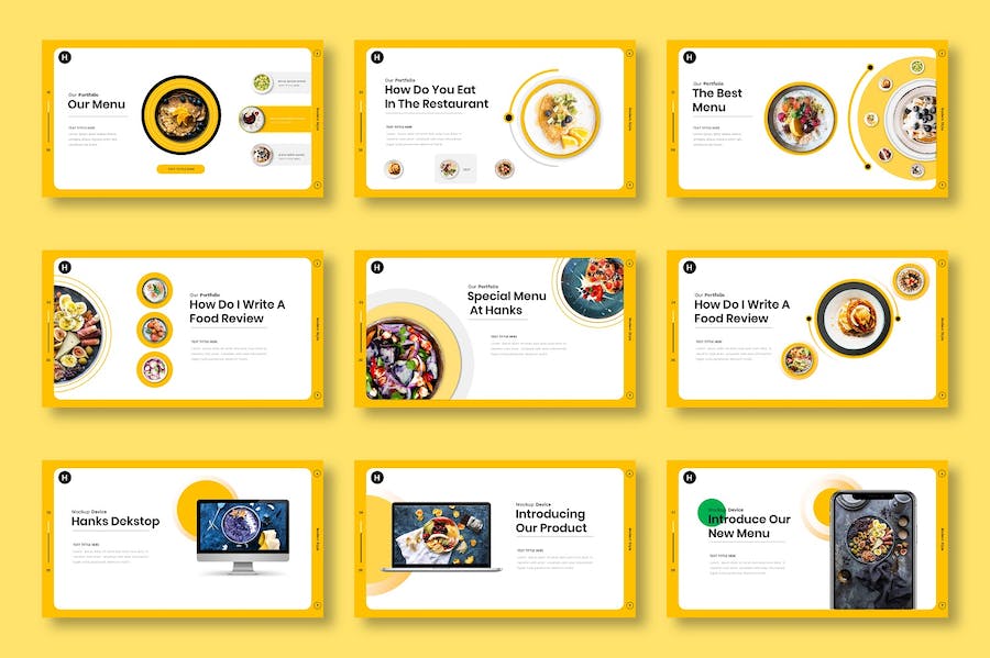 美食餐饮连锁店品牌推广Keynote模板 - 顶尖PPT