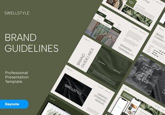 极简品牌形象指南展示Keynote模板 - 顶尖PPT