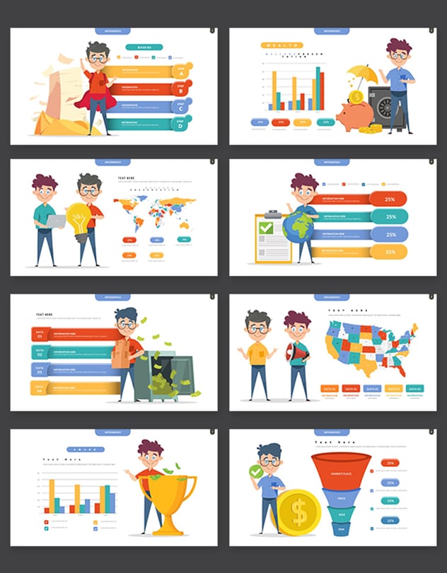 金融理财概念插画图形PPT模板 - 顶尖PPT