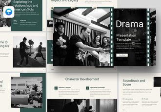 电影演员拍摄现场keynote模板 - 顶尖PPT