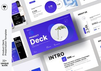 产品展示宣传蓝色keynote模板 - 顶尖PPT