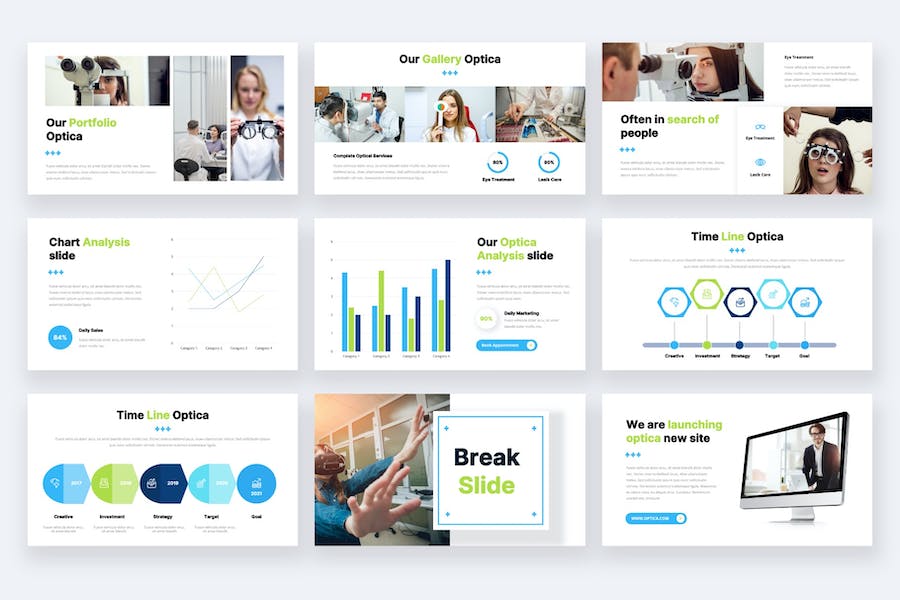 眼部护理验光师PPT模板 - 顶尖PPT