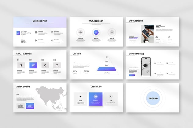 商业计划融资方案演讲Keynote模板 - 顶尖PPT