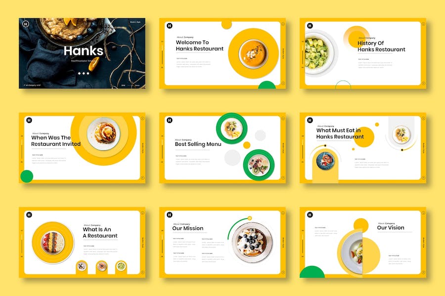 美食餐饮连锁店品牌推广Keynote模板 - 顶尖PPT