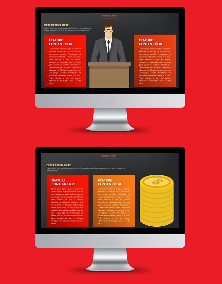 货币储蓄理财财务数据分析信息图表keynote模板 - 顶尖PPT