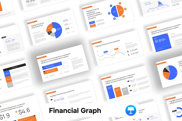 财务数据图形图表可视化展示keynote模板 - 顶尖PPT