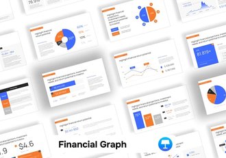 财务数据图形图表可视化展示keynote模板 - 顶尖PPT