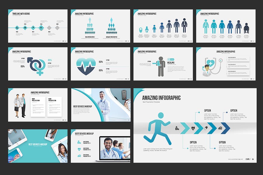 医疗数据分析报告展示Keynote模板 - 顶尖PPT