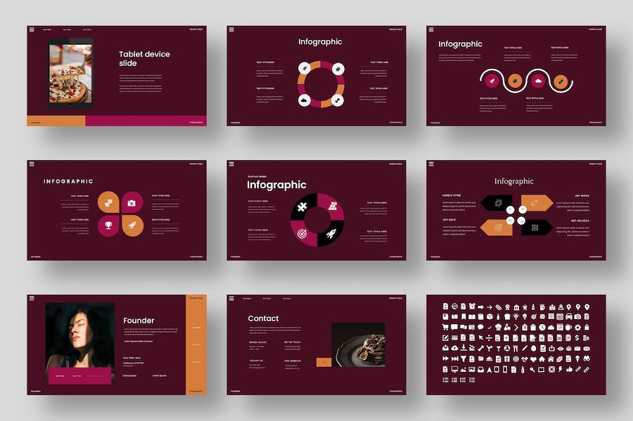 餐厅餐饮美食介绍宣传食品主题PPT模板 - 顶尖PPT