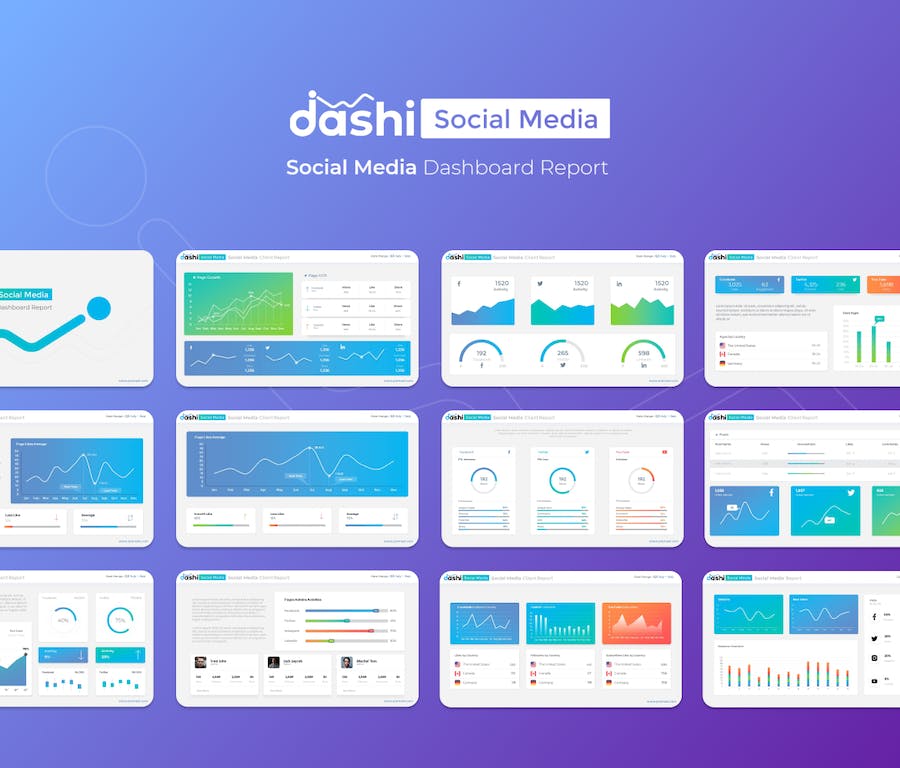 社交媒体运营数据总结PPT模板 - 顶尖PPT