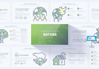大自然生态环境保护绿化keynote插画模板 - 顶尖PPT