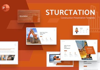 工程建筑施工PPT模板 - 顶尖PPT