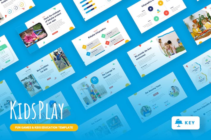 学前教育儿童游戏主题keynote演讲模板 - 顶尖PPT
