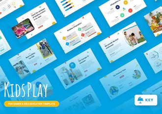 学前教育儿童游戏主题keynote演讲模板 - 顶尖PPT
