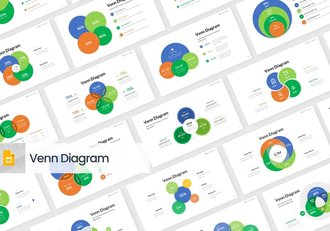 彩色文氏图维恩图PPT模板 - 顶尖PPT