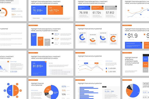 财务数据图形图表可视化展示keynote模板 - 顶尖PPT