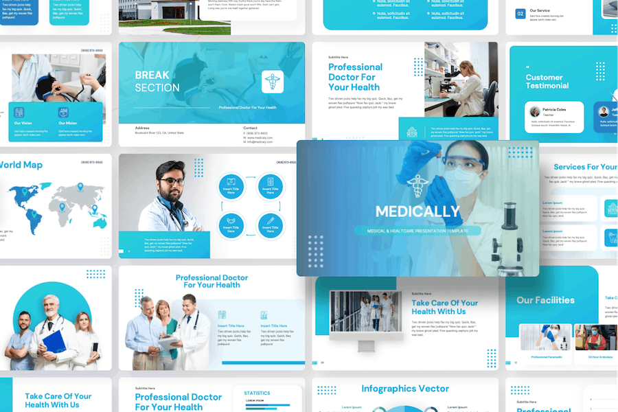 医疗保健医学研究keynote模板 - 顶尖PPT