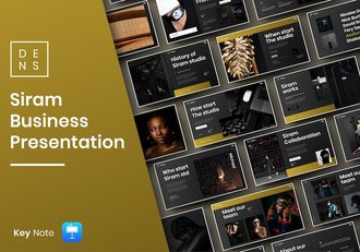 金色商务产品发布会路演Keynote模板 - 顶尖PPT