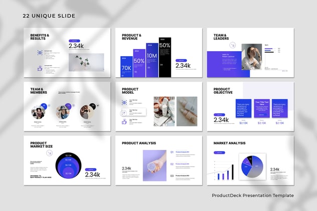 产品展示宣传蓝色keynote模板 - 顶尖PPT