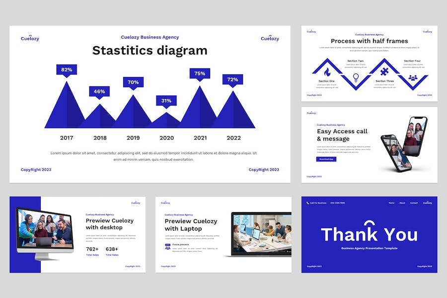 商务公司讲述展示企业管理运营PPT模板 - 顶尖PPT
