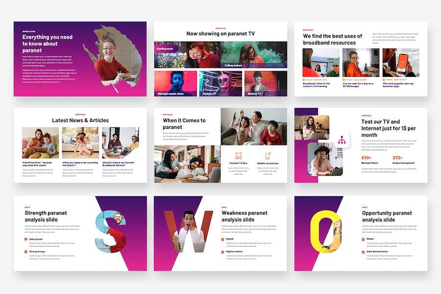 宽带电信网络keynote模板 - 顶尖PPT