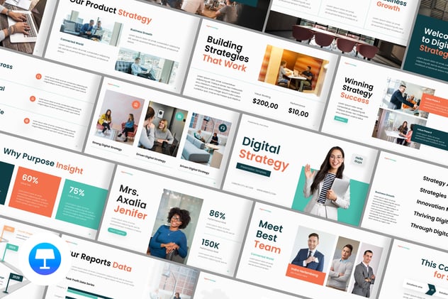 数字战略项目合作keynote模板 - 顶尖PPT