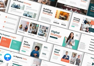 数字战略项目合作keynote模板 - 顶尖PPT