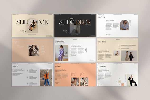 复古风时尚简约风格keynote模板 - 顶尖PPT