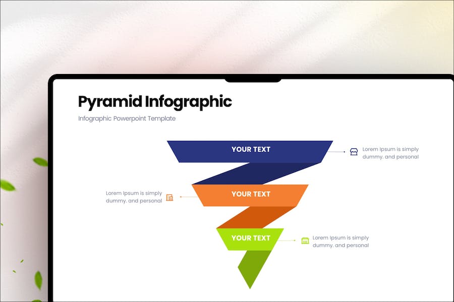 金字塔信息图表数据分析PPT模板 - 顶尖PPT