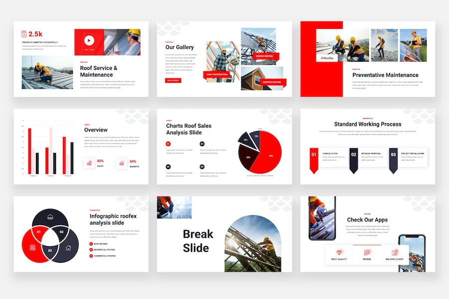 地产建筑开发房屋维修PPT模板 - 顶尖PPT